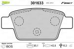 Bremsbelagsatz, Scheibenbremse FIRST, hinten (301633), Alfa / Fiat / Lancia
